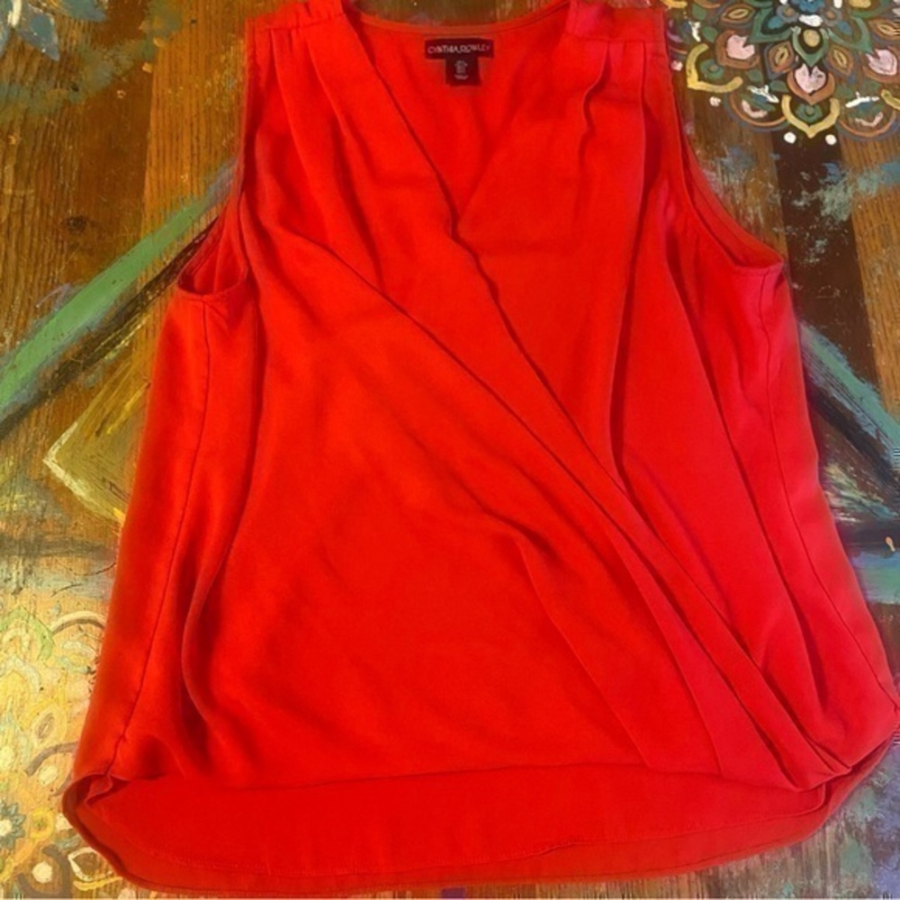 Really Cute Cynthia Rowley Red Top Size Large